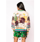 Queen of Sparkles Vintage Cowboy Santa Sweatshirt