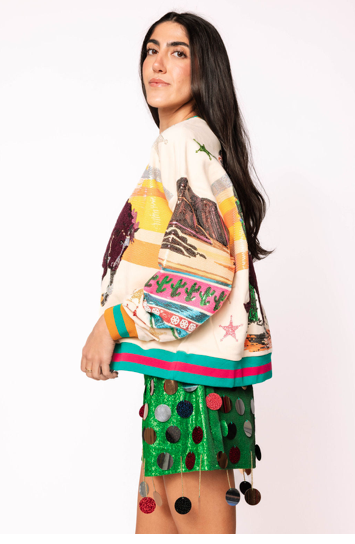 Queen of Sparkles Vintage Cowboy Santa Sweatshirt