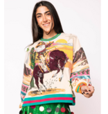 Queen of Sparkles Vintage Cowboy Santa Sweatshirt