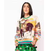 Queen of Sparkles Vintage Cowboy Santa Sweatshirt