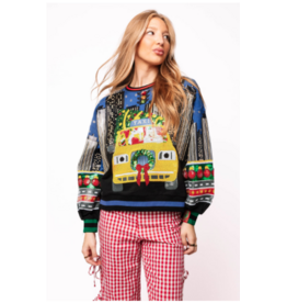 Queen of Sparkles Christmas Taxi NYC Sweatshirt