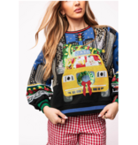 Queen of Sparkles Christmas Taxi NYC Sweatshirt