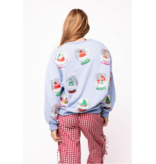 Queen of Sparkles Powder Blue Christmas Snow Globe Sweatshirt