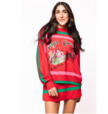 Queen of Sparkles Red, Green & Pink 'Sleigh Queen' Stripe Sweater