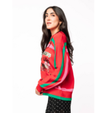 Queen of Sparkles Red, Green & Pink 'Sleigh Queen' Stripe Sweater