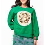 Queen of Sparkles Green Elf Spaghetti Sweatshirt