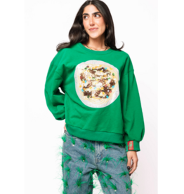 Queen of Sparkles Green Elf Spaghetti Sweatshirt