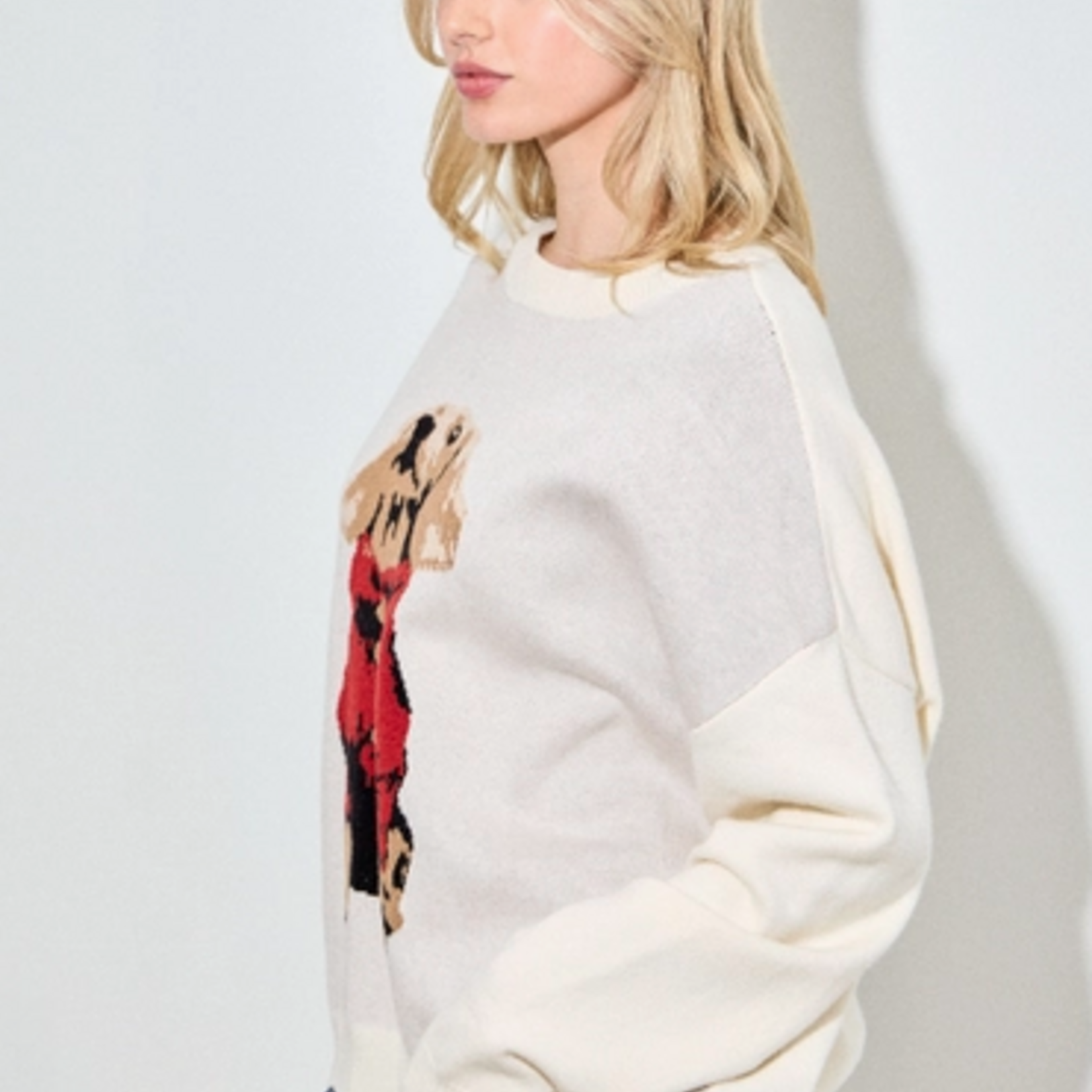 Cream Dachshund Sweater