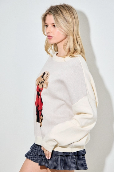 Cream Dachshund Sweater