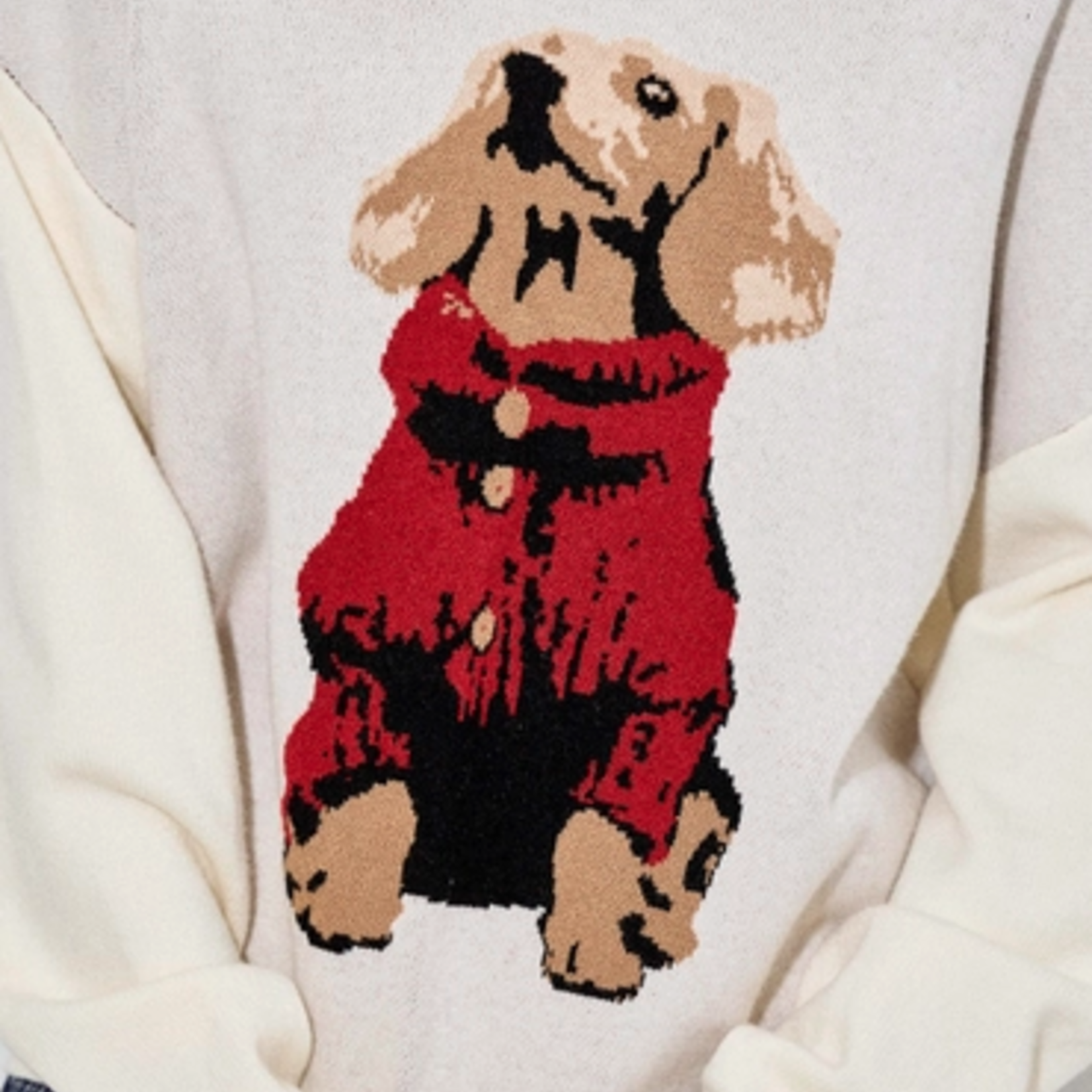 Cream Dachshund Sweater