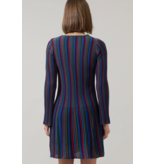 Sugar Lips Genesis Rainbow Stripe Knit Mini Dress