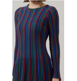 Sugar Lips Genesis Rainbow Stripe Knit Mini Dress