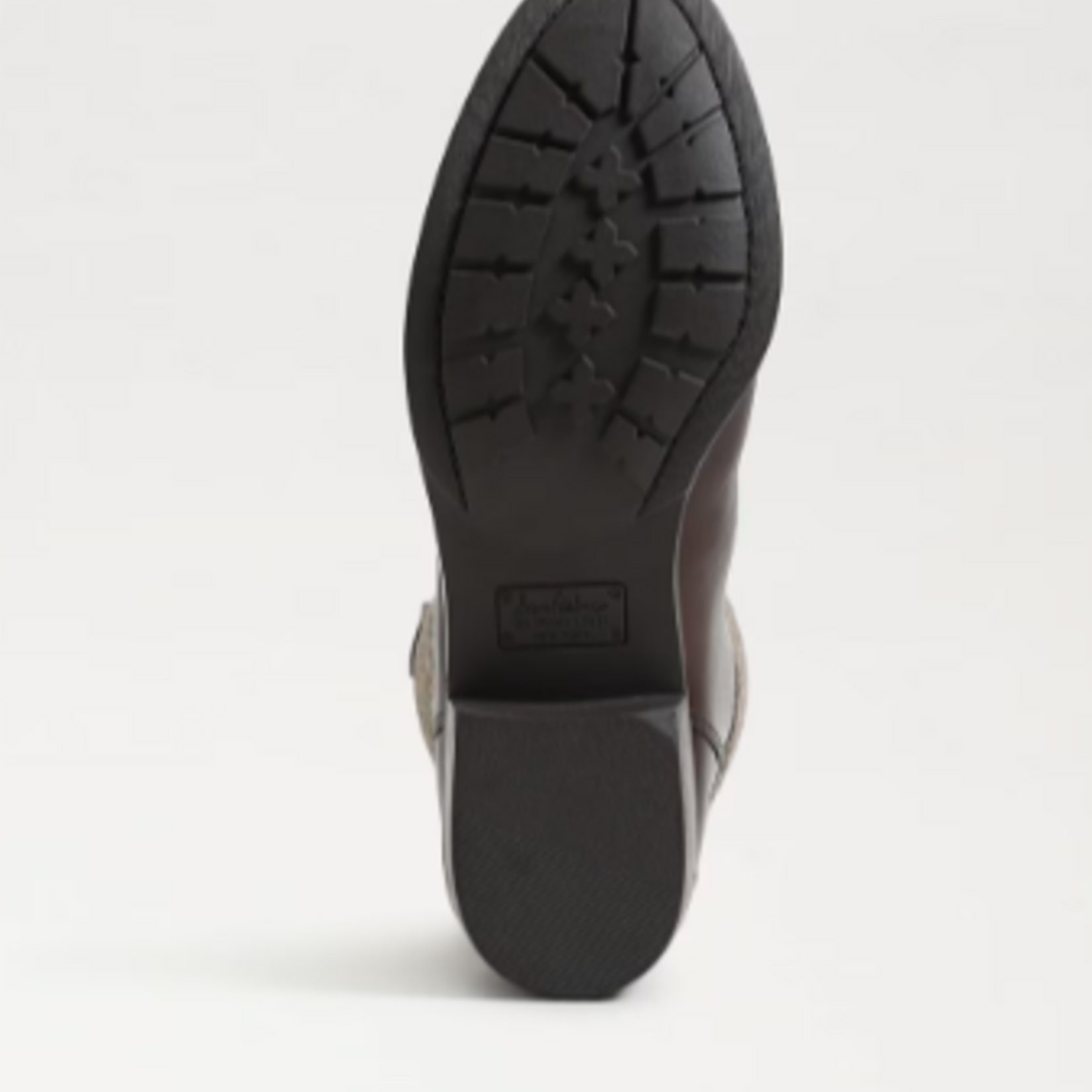 Sam Edelman Penny Leather Riding Boot Brown Plaid Fabric/Leather