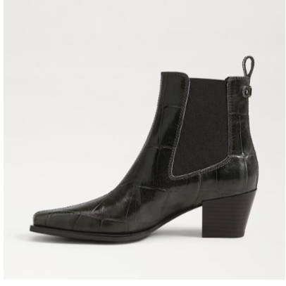 Sam Edelman Ashtyn Ankle Bootie Deep Olive Croco