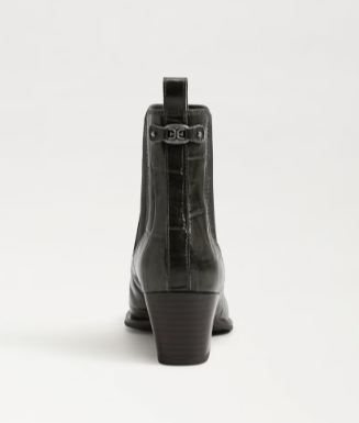 Sam Edelman Ashtyn Ankle Bootie Deep Olive Croco