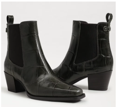 Sam Edelman Ashtyn Ankle Bootie Deep Olive Croco