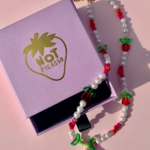 Mini Mushroom Beaded Necklace