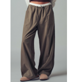 Drawstring Waist Wide-Leg Relaxed Pants
