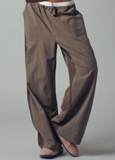 Drawstring Waist Wide-Leg Relaxed Pants