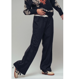 Drawstring Waist Wide-Leg Relaxed Pants