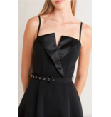 Black Tux Midi Dress