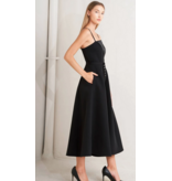 Black Tux Midi Dress