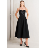 Black Tux Midi Dress