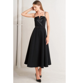 Black Tux Midi Dress