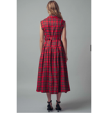 Holly Vintage Plaid Belted Classic Dress