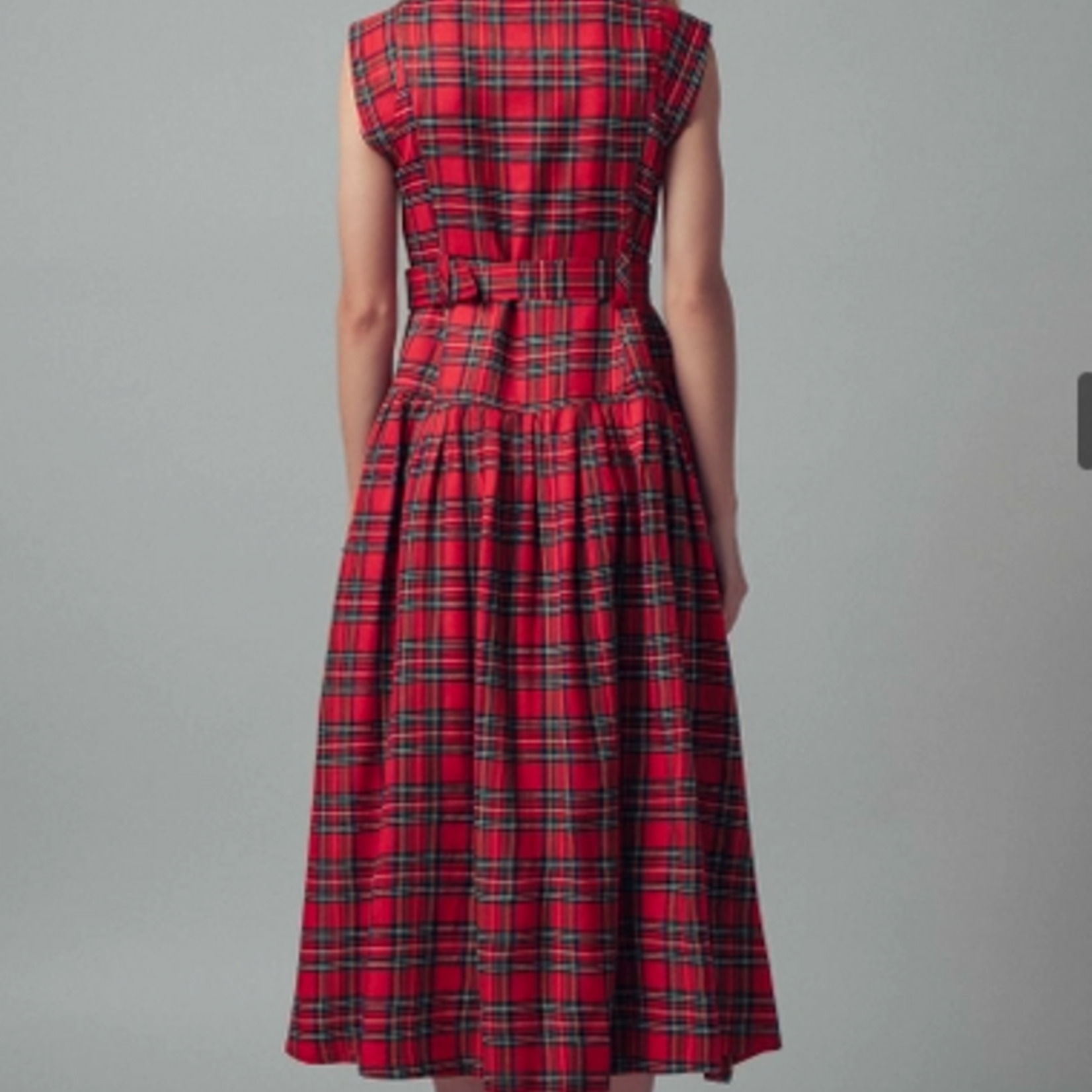 Holly Vintage Plaid Belted Classic Dress