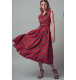 Holly Vintage Plaid Belted Classic Dress