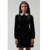 Sugar Lips Esteller Velvet Polka Dot Mini Dress