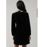 Sugar Lips Esteller Velvet Polka Dot Mini Dress
