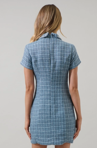 Sugar Lips Haley Astery Tweed Collar Mini Dress