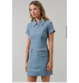 Sugar Lips Haley Astery Tweed Collar Mini Dress