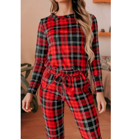 Plaid Christmas Two Piece Lounge Sets