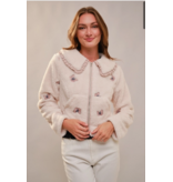 Butterfly Embroidered Sherpa Jacket