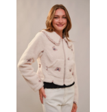 Butterfly Embroidered Sherpa Jacket