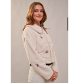 Butterfly Embroidered Sherpa Jacket