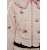 Butterfly Embroidered Sherpa Jacket