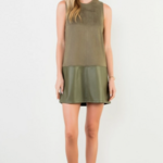 THML Janice Sleeveless Mixed Media Dress