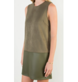 THML Janice Sleeveless Mixed Media Dress
