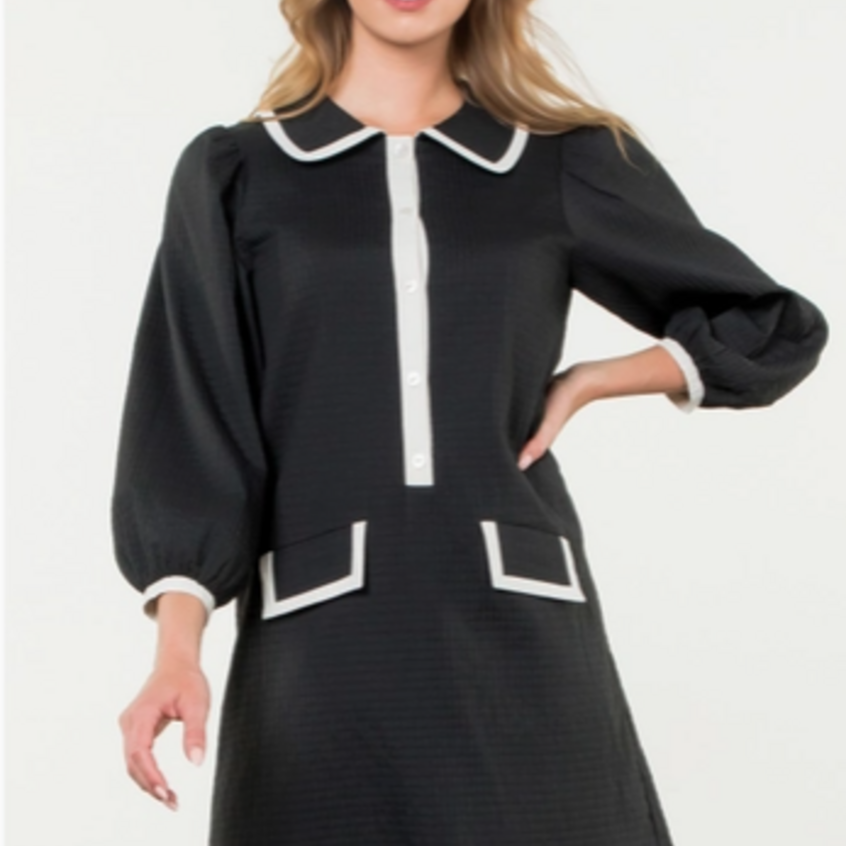 Chad Long Sleeve Textured Midi Dress