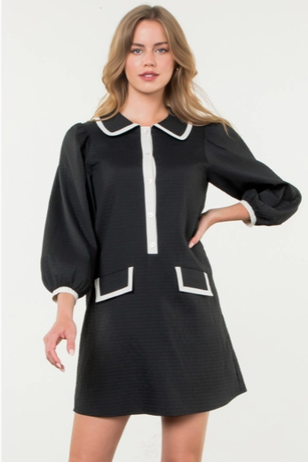 Chad Long Sleeve Textured Midi Dress