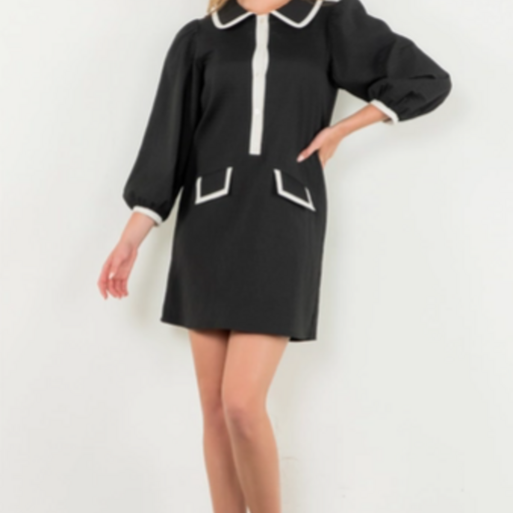 Chad Long Sleeve Textured Midi Dress
