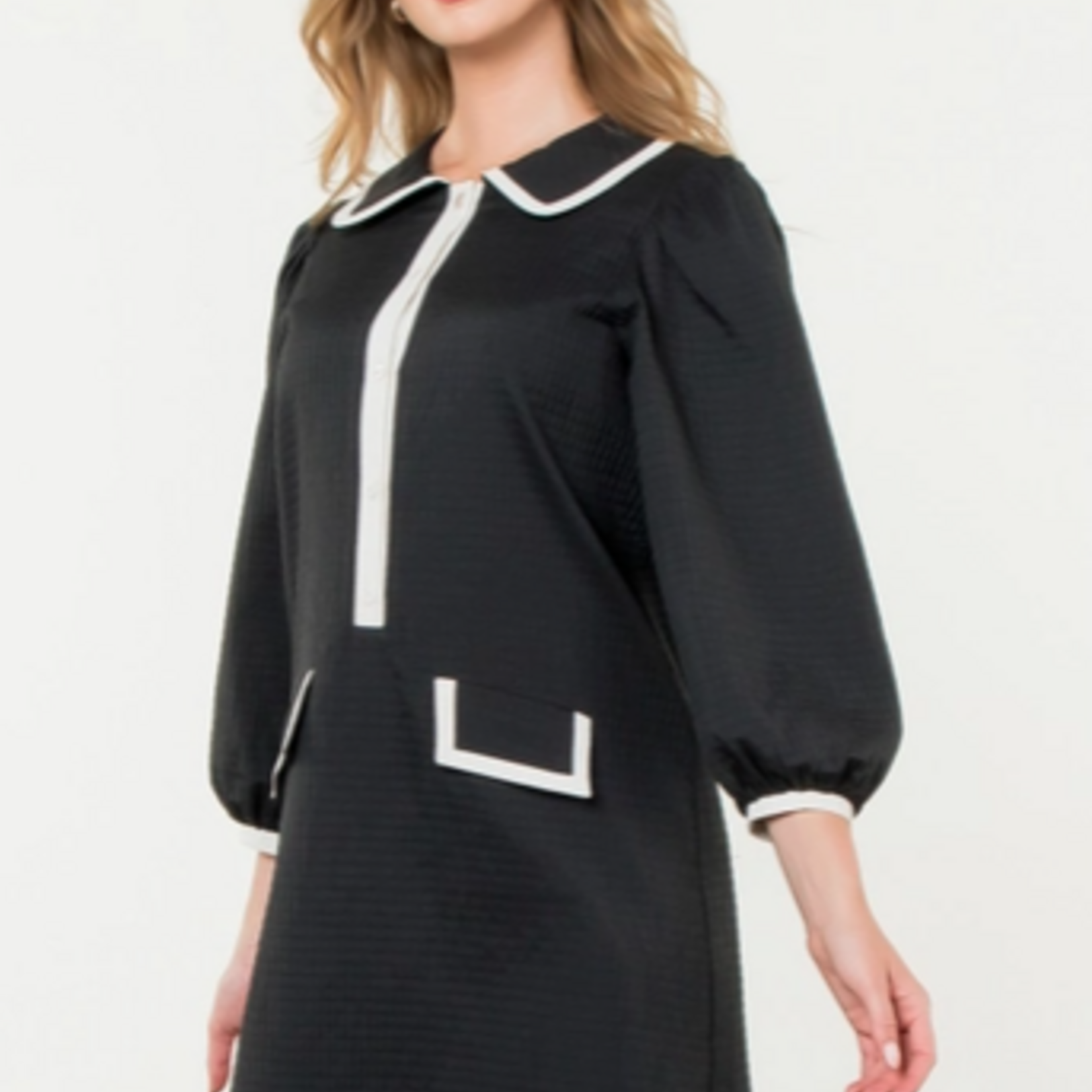 Chad Long Sleeve Textured Midi Dress
