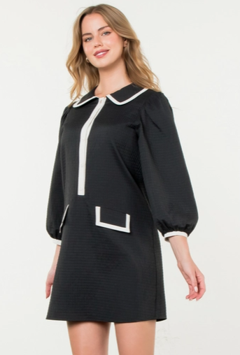 Chad Long Sleeve Textured Midi Dress