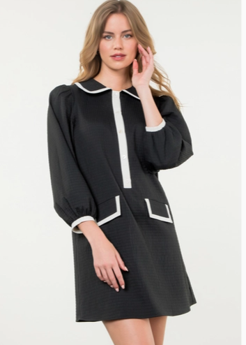 Chad Long Sleeve Textured Midi Dress