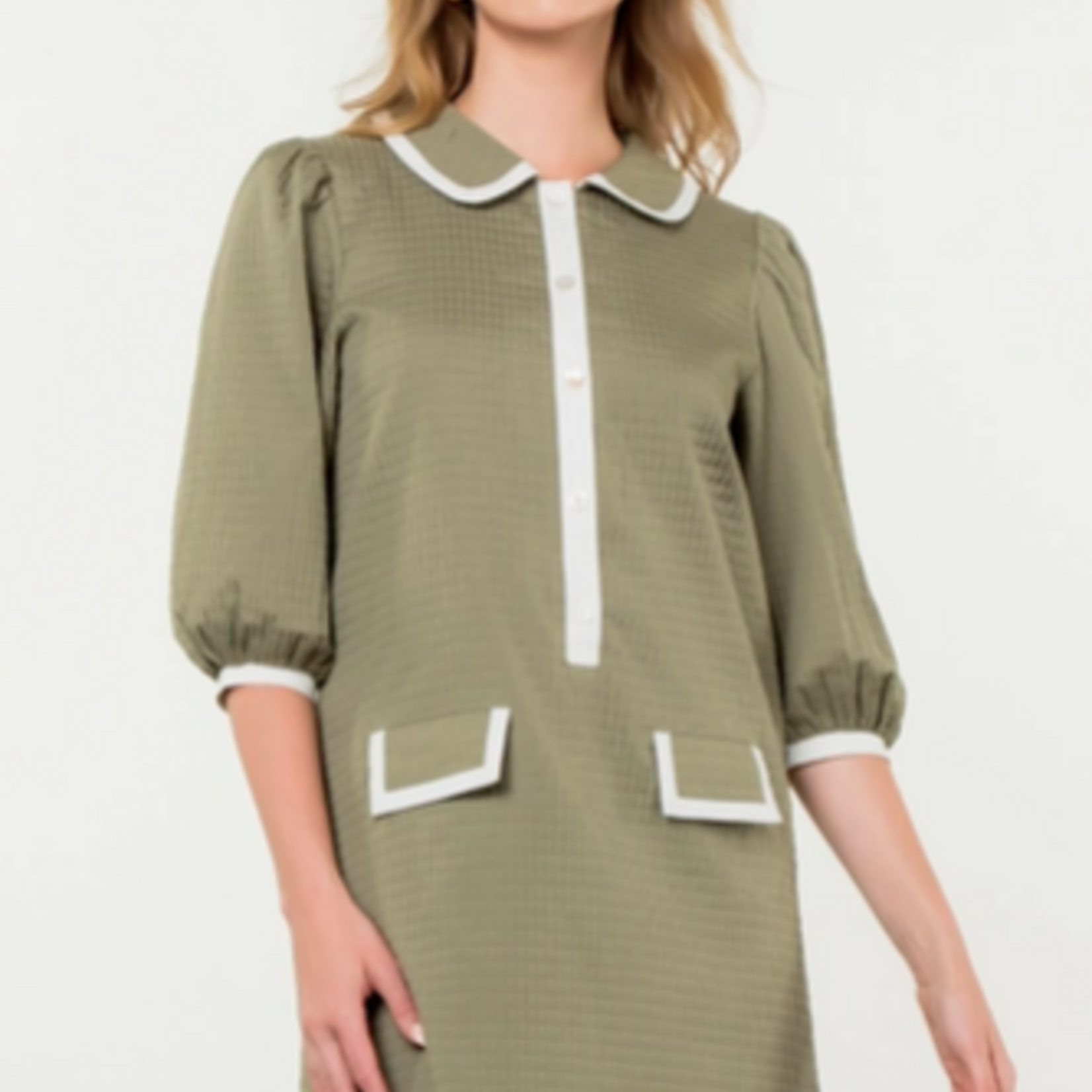 Chad Long Sleeve Textured Midi Dress