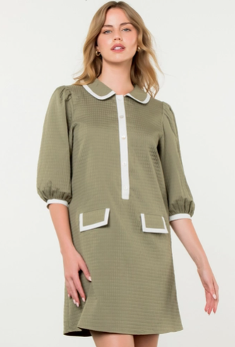 Chad Long Sleeve Textured Midi Dress
